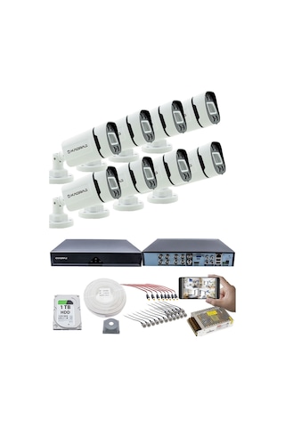 8'li Kamera Seti - 5mp Sony Seculensli 1080p Kdj-8s-4w-p