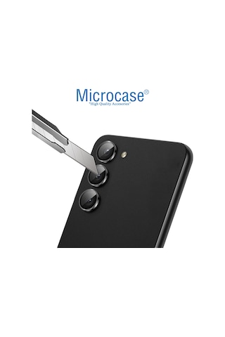 Samsung Uyumlu Galaxy S23 Kamera Lens Koruyucu Halka Set Gümüş AL8114