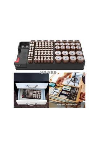 Maoyaya Pil Kutusu - Bt168 Pil Test Cihazı İle Pil Depolama Kutusu. 9v