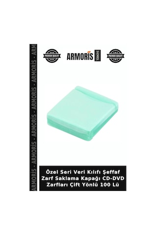 Özel Seri Veri Kılıfı Şeffaf Zarf Saklama Kapağı Cd-dvd Zarfları Çift Yönlü 100 Lü