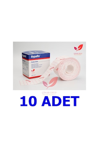 Hypafix Hipoalerjenik Şerit Flaster Sargı Tutucu Bant 5 CM x 10 M 10 Adet