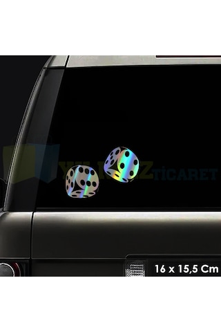 Zar Atma Araba Zar Hologram Oto Sticker Araba Etiket Çıkartma