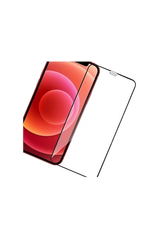 Apple Uyumlu   iPhone 12 Mini Siyah 5D Tam Kaplayan Ekran Koruyucu Cam