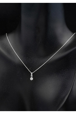 Bilezikci Altı Tırnaklı Tektaş 14 Ayar Beyaz Altın 2'li Set