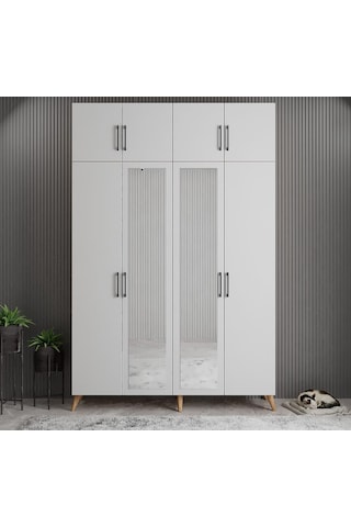 Açelya Portmanto Vestiyer Çam Beyaz M8- 160 cm