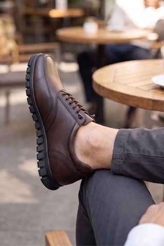 Brown Black Elastik Bağcıklı Esnek Hafif Taban Günlük Comfort Erkek Casual Spor Ayakkabı Siyah - Kahverengi