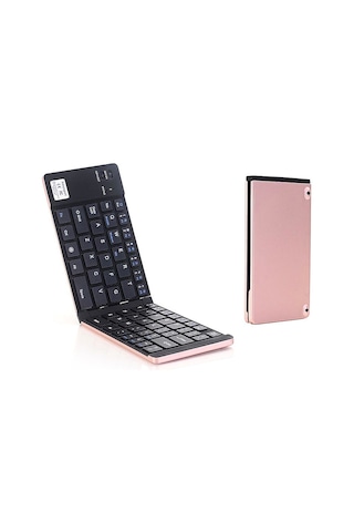 Geeksen "gk228 Katlanabilir Bluetooth Klavye - 66 Tuşlu, Telefon/tablet İçin Taşınabilir Mini Ofis Klavyesi Altın Gülü "