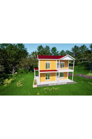 Ballife Prefabrik 126 M2 Standart Dubleks Prefabrik Konut