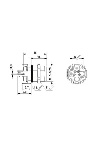 Phoenix Sacc-dsı-m8fs-4con-m10-l180-sh ,m8/4-pin Düz Dişi Pcb Soket