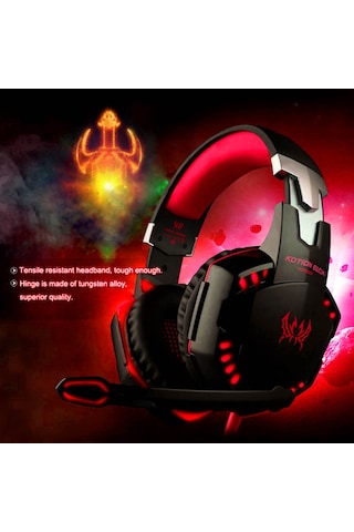 Teltree Kotıon Each G2000 Oyun Kulaklığı - 3.5mm Bağlantı, Surround Ses, Gürültü Engelleme Mikrofon, Ps4/xbox/pc Uyumlu, Kırmızı Led Işıklı