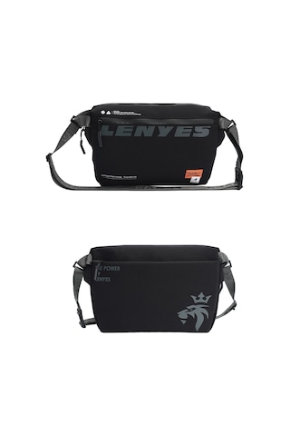 Lenyes Lb594 Innovator Crossbody Serisi Manyetik Tokalı 500d Su Geçirmez Kumaşlı Omuz Çantası Siyah