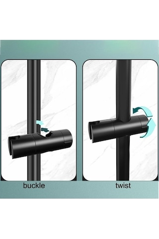 Bosphorusboutique02 Gümüş Abs Duş Tutucu Ayarlanabilir Çubuk Yağmur Asma Başlığı, 18-25 Mm, Evrensel Montaj, Dayanıklı, Kolay Kurulum Gümüş