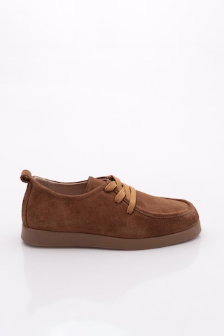 Dgn 805 Kadin Oxford Ayakkabi Caramel Süet