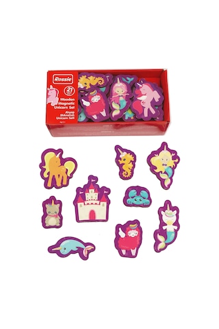 Rossie Mıknatıslı Ahşap Unicorn Figürleri