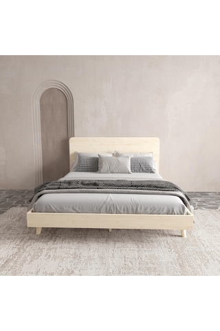 Softwood Ahşap Vernik Karyola Kolay Kurulum-928 Çift Kişilik