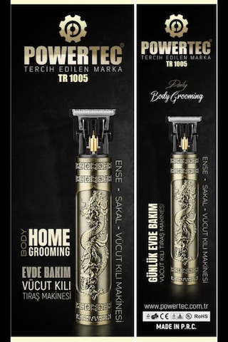 Powertec TR-1005 Lazer-epilasyon Öncesi Tüm Vücut Tıraş Makinesi Sakal-ense-vücut Kahverengi Powertec TR-1005 Lazer-epilasyon Öncesi Tüm Vücut Tıraş Makinesi Sakal-ense-vücut Kahverengi