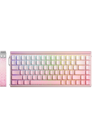 Aula Hero 84 He Manyetik Klavye Rapid Trigger Dragon King Switch 8000hz Rgb Neon Tkl Hot Swap Oyuncu Klavyesi Pembe