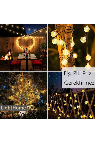 50 Ledli Günışığı 7m Led Yılbaşı Ağaç Süsü Yılbaşı Çam Ağacı 50 Led Günışığı Sarı Renk