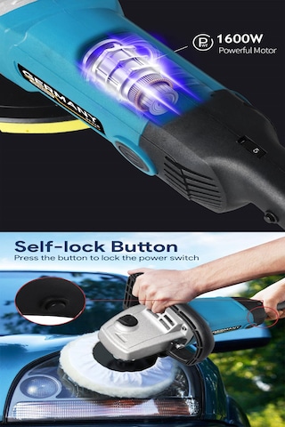 Germany Style 5002 1600W Polisaj Makinesi + 11 Parça Sünger Seti