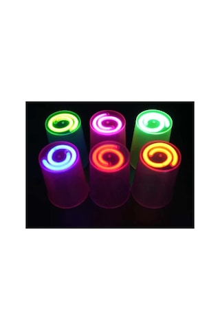 Karanlıkta Yanan Gece Işığı Mega Glow Bardaklar 8 Adet 8.5 X 10.5 Cm Çok Renkli