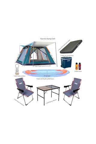 Kanolu Kamp Seti Çok Renkli