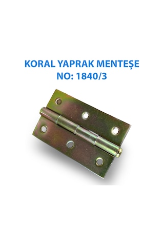 Yaprak Model Menteşe No:1840/3 Çelik Kapı Menteşesi Güçlü Ve Uzun Ömürlü