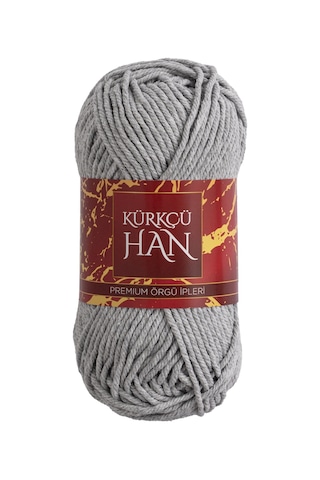 Kürkçü Han Cotton Comfort 100gr Pamuklu Makrome Punch Amigurumi Örgü İpi - Açık Gri