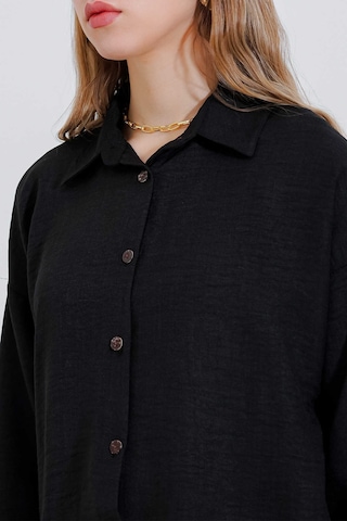 Gabria Keten Ön Düğmeli Takım Siyah