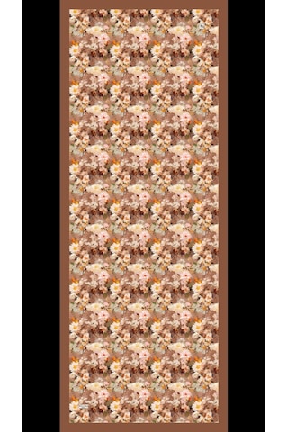 Welora Desenli Organik Şal - 06700 Kahve-pembe