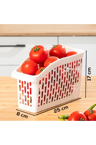 Porsima Org-22 4'lü Çok Amaçlı Buzdolabı İçi Düzenleyici Organizer Beyaz