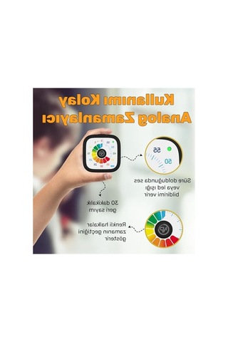 60 Dakika Analog Alarm Zamanlayıcı, Pomodoro Öğrenci Motivasyon Saati Açık Mavi