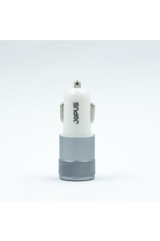 JOPUS Type C Araç Sarji JO-A6 Jwix 2in1 3100 mAh Açik Gri