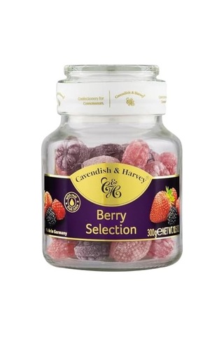 Cavendish & Harvey Mixed Berry Hard Candy Drops/karışık Orman Meyve Aromalı Şeker Cam Kavanoz 300 G 6998