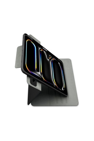 Apple Uyumlu iPad  Air 11 2025 M3 Raptic Spin Detachable Folio Pu Ayrılabilir Kalem Bölmeli Standlı Kılıf Siyah