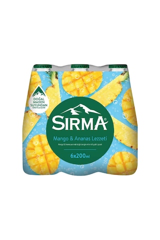 Sırma Mango & Ananas Aromalı Doğal Maden Suyu 200 Ml X 24 Adet