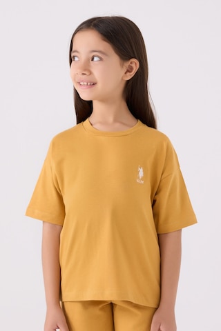 U.S. Polo Assn. Kız Çocuk Sarı Bermuda Takım Us1848-c-v38 Sarı