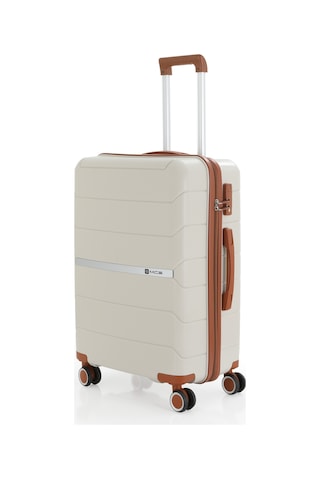 Mçs Polipropilen Valiz V366 65 Cm S20sy100004165 11139 Kemik - Kahverengi