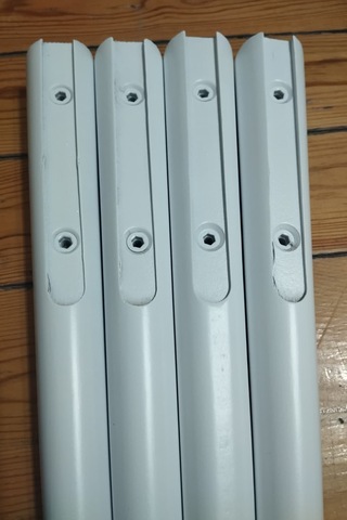Kanallı 42cm Gürgen Ahşap Ayak Beyaz Renk 4 Adet Ayak