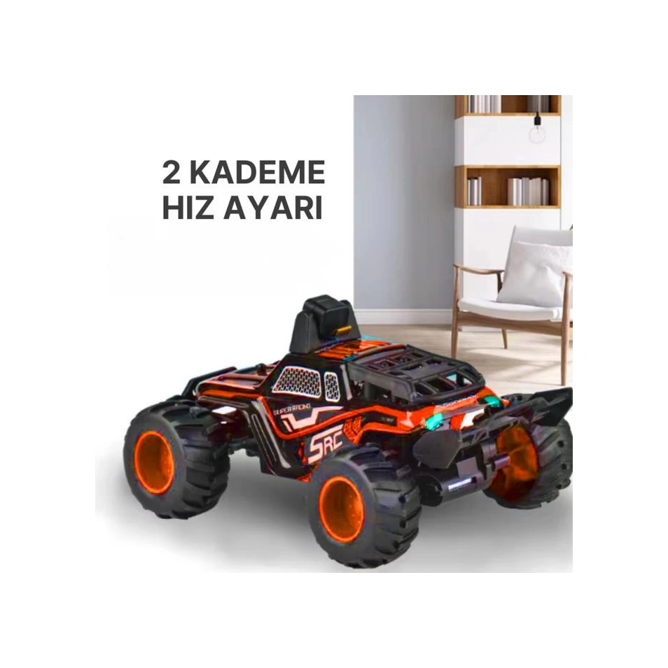 Usb Şarjlı Casus Kameralı Oyuncak Off-road Aracı Turuncu Turuncu