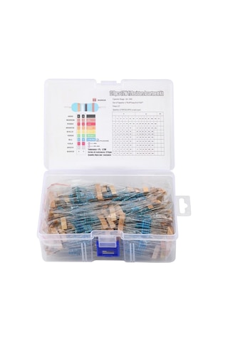 Direnç Seti 1/2w Metal Film %1 10'ar Adet Toplamda 1270 Adet 127 Çeşit Şeffaf Çantada