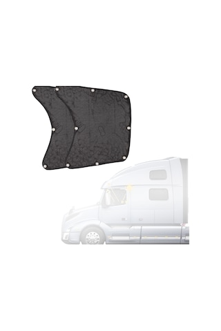 Youtek Kamyon Yan Cam Güneşlik Seti - Uv Korumalı, Isı Yalıtımlı, 60x55cm, Siyah, 2'li Paket