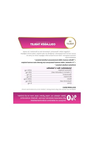 Hidrolize Kolajen, C Vitamini Ve Biotin İçeren Cilt, Saç Ve Tırnak Takviyesi 30 Tablet