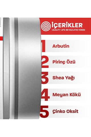 Quality Life Cilt Beyazlatıcı Krem 2 x 50 ML