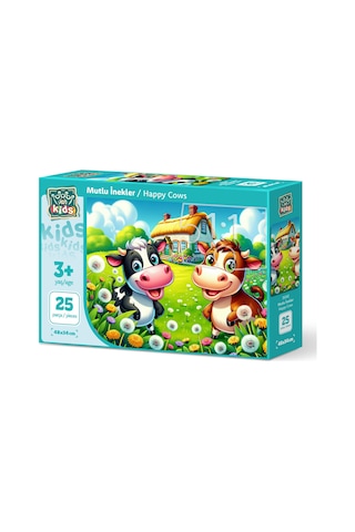 Art Çocuk Mutlu Inekler 25 Parça Puzzle