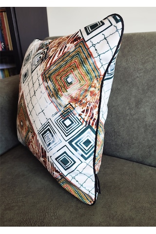 Ju Yaratıcı Tasarım Biyeli Yastık Kırlent Kılıfı Desenlı 45x45