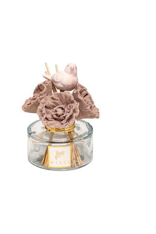 Bloom & Breeze Serisi- Gülkurusu Seramik Taşlı Doğal Bambu Kamış Seti Karışık