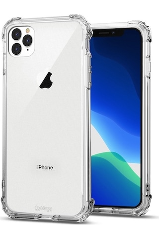 Apple Uyumlu iPhone Blogy 11 Pro İle Crystal Fit Kılıf Clear