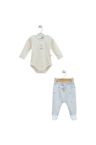 Caramell %100 Pamuk Flaying Cars Body Pantolon Seti Mavi Crml.mv.bpe1201 Mavi - Beyaz