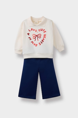 Defacto Kız Bebek 2li Takım Baskılı İçi Yumuşak Tüylü Sweatshirt Eşofman Altı F3744a525aunv42 Lacivert