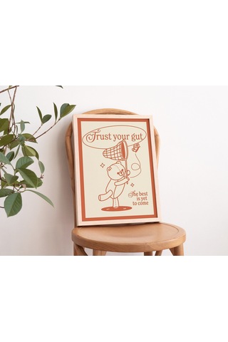 Retro Ayı, Kişisel Bakım Sanat Alıntı Duvarı, Kelebek Poster, Baskılar